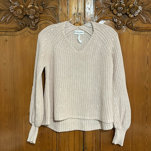 A Piece Apart Sweaters - APiece Apart New York Cable Detail Cashmere/Cotton Blend Sweater